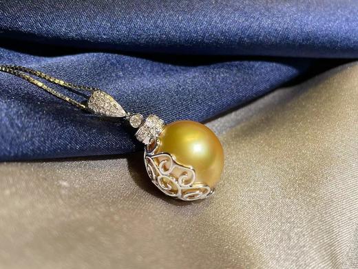 「窗」14mm南洋金珠18K金项链 商品图1