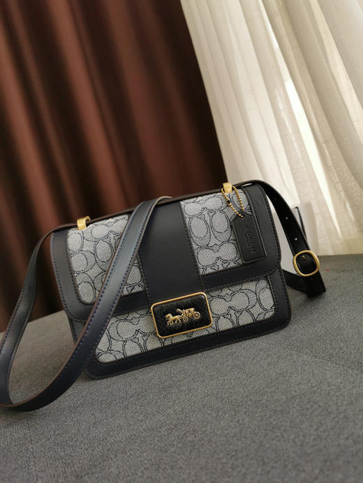 Coach Alie爱丽老花邮差包-蓝色 商品图1