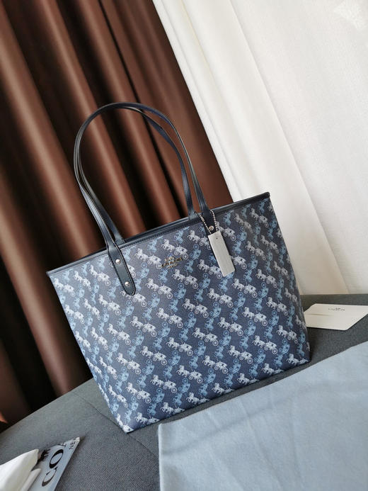 coach tote马车蓝色托特包 商品图0