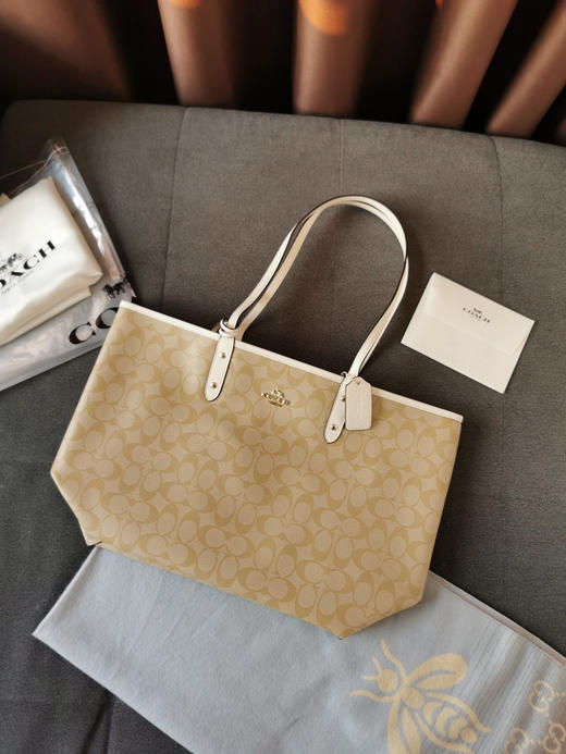 coach老花托特包/白色老花 商品图2