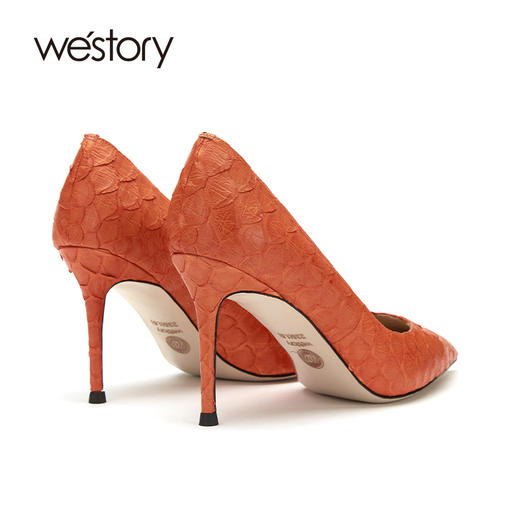 westory尖头细跟高跟鞋女新款宴会婚鞋新娘鞋52651 商品图2