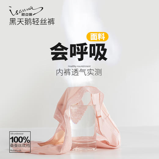 经典不过时 樱姿娜 百分百桑蚕丝底裆 黑天鹅轻丝裤6条装 升级新版 蕾丝薄透 更轻更薄 更女人更透气 #803 商品图3