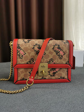 蔻驰涂鸦哈顿包-红色