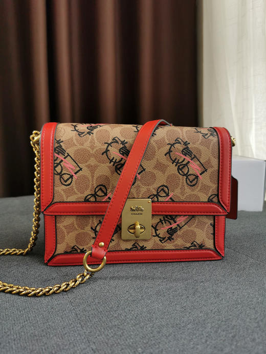 蔻驰涂鸦哈顿包-红色 商品图0