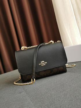 Coach Klare风琴包-黑色配黑花