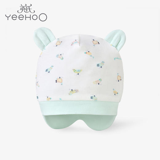 英氏婴儿帽子 男女宝宝胎帽春秋莫代尔圆顶眼罩圆帽YLSJJ01005A01 商品图0