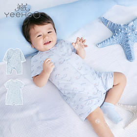 英氏婴儿连体衣男女宝夏季薄款爬服YLABJ21006A01 YLHAJ11008A01