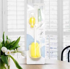 亲蓓海绵/尼龙奶瓶奶嘴刷 婴幼儿宝宝奶嘴刷 清洗奶瓶刷子 孩子水杯餐具清洁刷 360度旋转