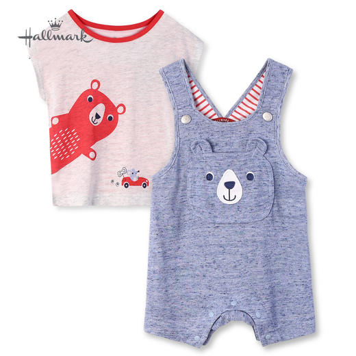 hallmark贺曼童衣春夏竹纤维套装背带裤套HH1N7212 商品图0