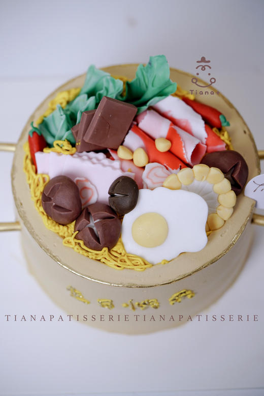 火锅泡面蛋糕 翻糖装饰 商品图3