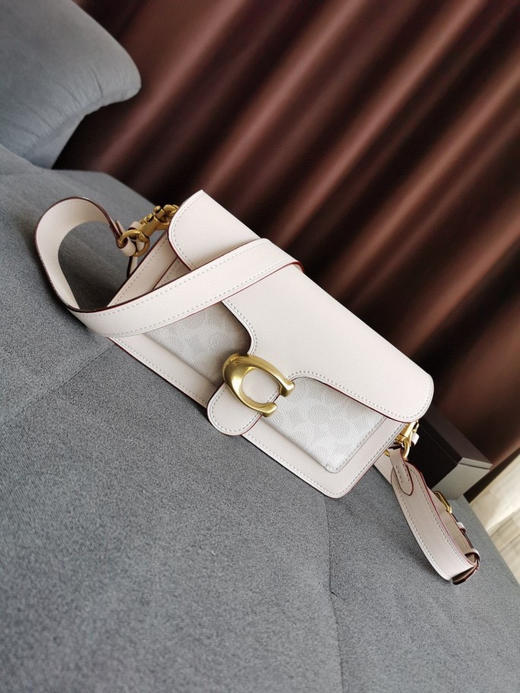 coach tabby蔻驰酒神包-白色老花 商品图2