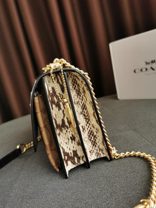 Coach Klare风琴包-黑棕配色 商品图3