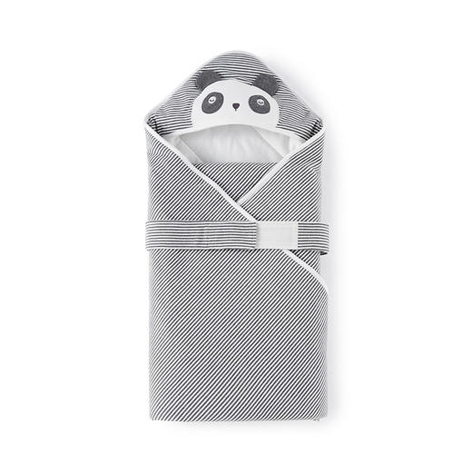 英氏新生婴儿抱被秋冬夹棉熊猫大包被幼儿防踢抱毯YEBAJ01003A01 商品图1