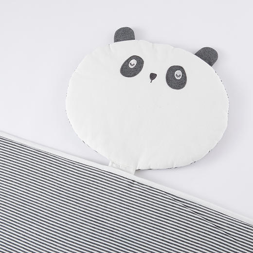 英氏新生婴儿被子枕头2件套男女宝床品熊猫被枕套装YEBZJ01002A01 商品图2