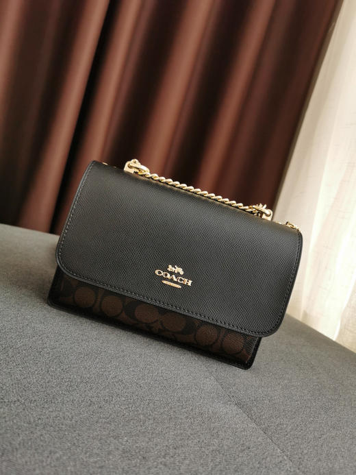 Coach Klare风琴包-黑色配黑花 商品图8