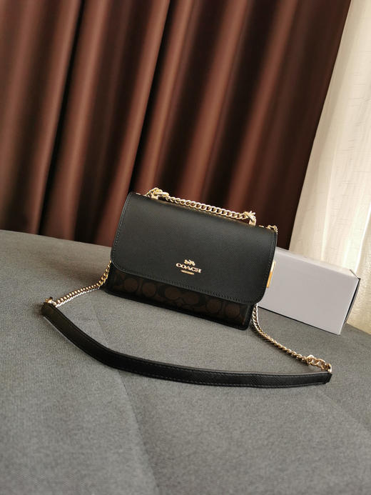 Coach Klare风琴包-黑色配黑花 商品图1