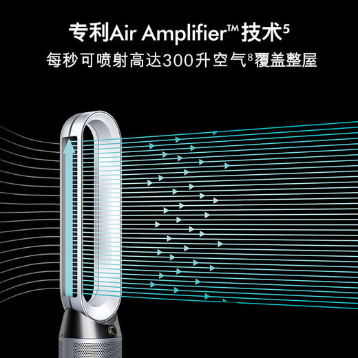 戴森Dyson 净化风扇 TP05空气净化风扇 无叶风扇 监测清除甲醛 遥控落地扇塔扇 商品图4