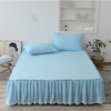 【北欧风格 纯色床裙】单件水洗棉床笠保护套床罩床上用品居家布艺 商品缩略图7