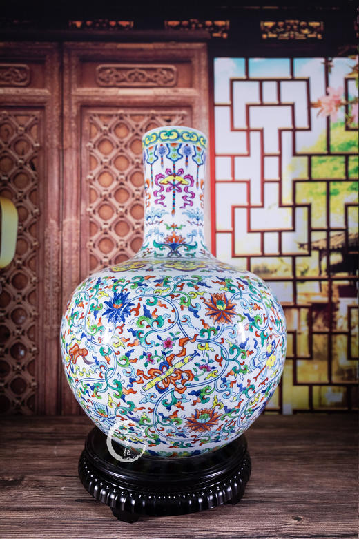 占剑文：青花斗彩暗八仙天球 商品图4