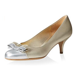 FERRAGAMO 菲拉格慕 女士 细跟高跟鞋 拼色 634872 YB