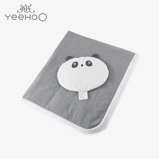 英氏新生婴儿被子枕头2件套男女宝床品熊猫被枕套装YEBZJ01002A01 商品图0