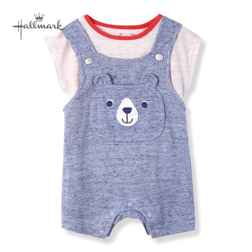 hallmark贺曼童衣春夏竹纤维套装背带裤套HH1N7212 商品图1