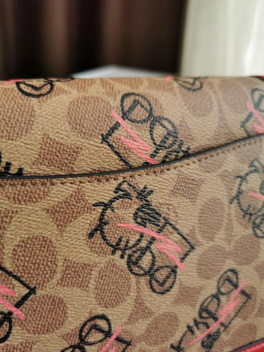 蔻驰涂鸦哈顿包-红色 商品图8