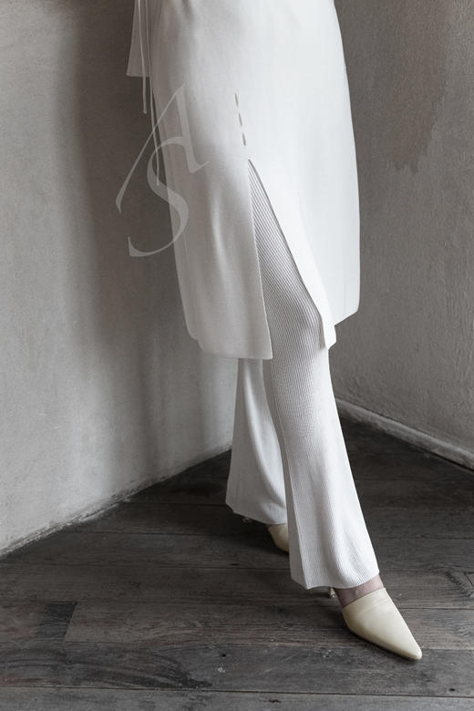 BY FAR 淡蓝色/象牙色CYNTHIA尖头细跟凉拖鞋 商品图6