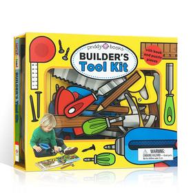 英文原版小小角色扮演家过家家 Let's Pretend Builder's Tool Kit 游戏书纸板机关操作幼儿英语认知启蒙学习玩具游戏图画故事书