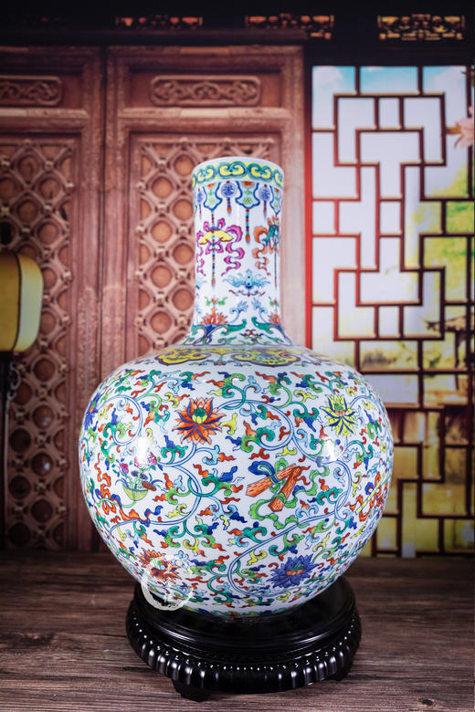 占剑文：青花斗彩暗八仙天球 商品图3