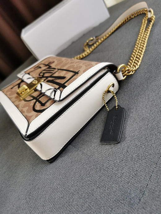 蔻驰涂鸦哈顿包-白色 商品图4