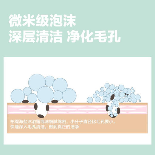 柏缇（POTE）海盐净透沐浴露 留香男女后背除螨氨基酸沐浴露 475ml 商品图6