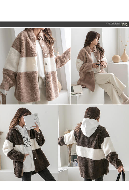 nak21            配色点羊毛立领跳线JPY带授权招加盟代理 商品图0