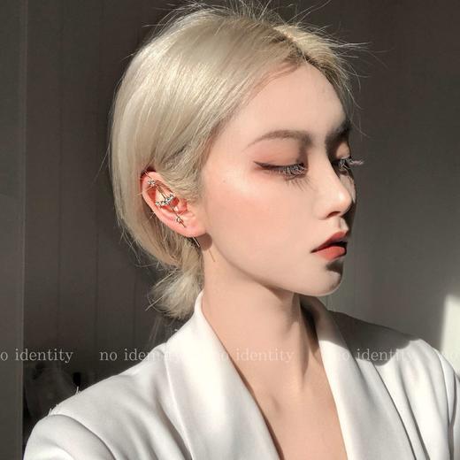 noidentity 温柔精致慵懒少女心超闪锆石金色耳环耳骨夹女2020新 商品图3