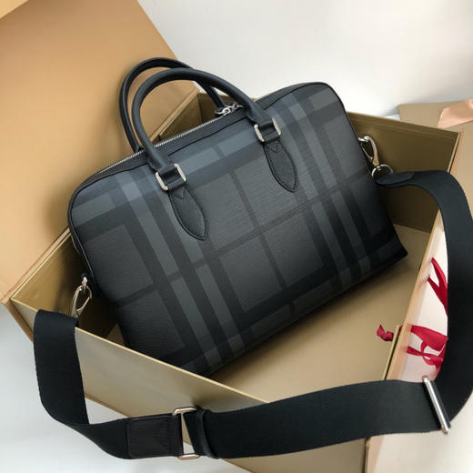 【薄款炭灰格】B家男款公文包 商品图0