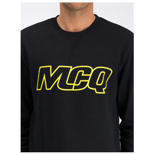 MCQ 麦昆 男士卫衣 黑色 黄色字体 387535 RNT61 1000 商品图1