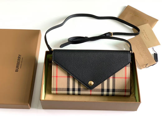 格纹拼皮革钱夹（含可拆式背带） 商品图5