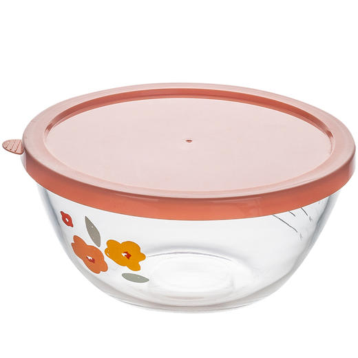 摩登主妇玻璃和面盆小清新耐高温玻璃带盖带刻度奶油打发盆打蛋盆 商品图4