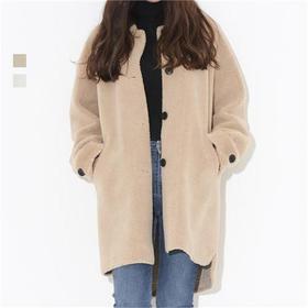 beetlebud   4按钮领羊毛外套JPY带授权招加盟代理