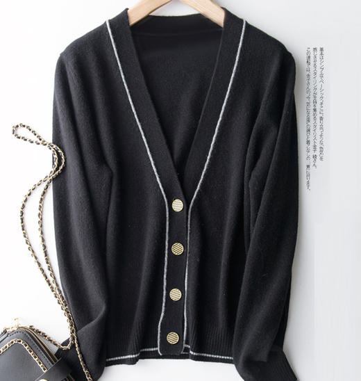 【小香风针织衫外套】慵懒风V领 宽松舒适 轻奢气质 多色多码 商品图5