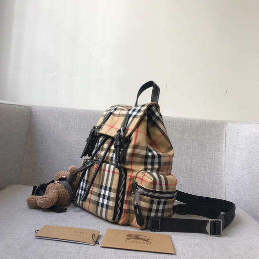 B家女士小号格子双肩背包 7243 商品图2