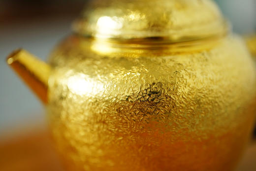 蓝珀小金壶 纯银鎏24K金 特价 商品图4