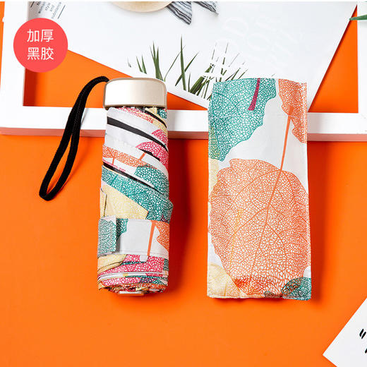 宝迪妮五折黑胶防紫外线口袋晴雨伞 商品图1