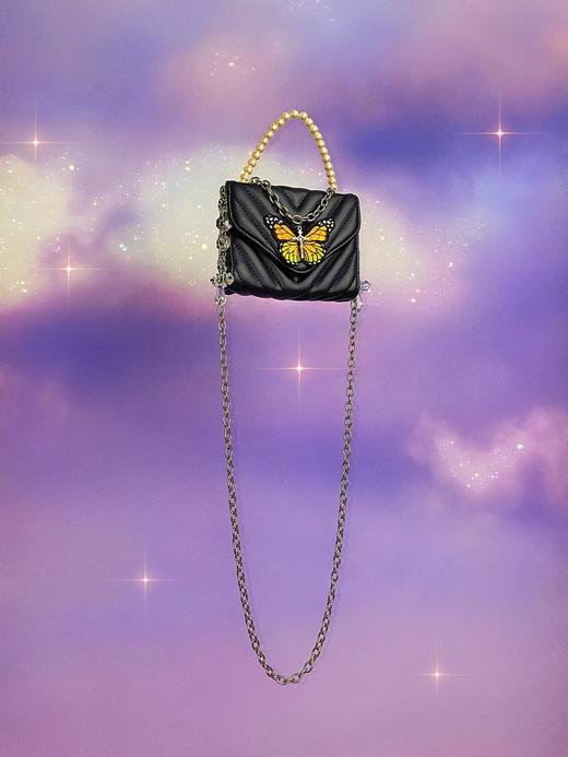 noidentity 原创设计小众辣妹y2k少女可爱蝴蝶珍珠手提斜挎两用包 商品图1