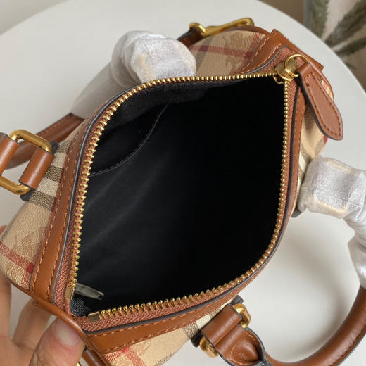 B家中古战马格子波士顿枕头包 商品图7