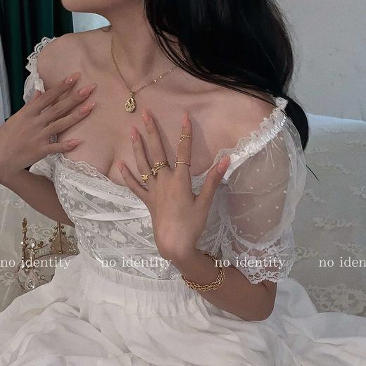 no identity 独立设计925银十字架玫瑰欧美度假风链条关节戒指 商品图3