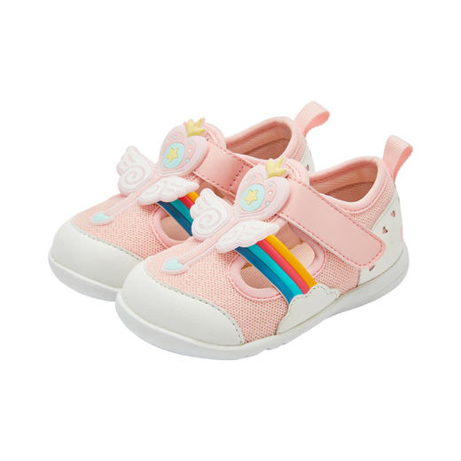 卡特兔春夏秋款宝宝小魔仙凉鞋 粉 一段 商品图0