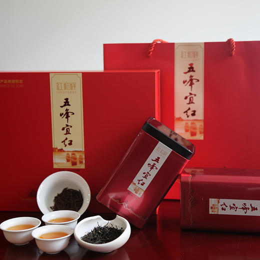 【宜昌助农馆】五峰白溢春五峰宜红茶 75克*2罐/盒 商品图1