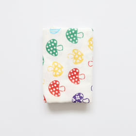 HUJI祤集小方巾插画棉纱印花