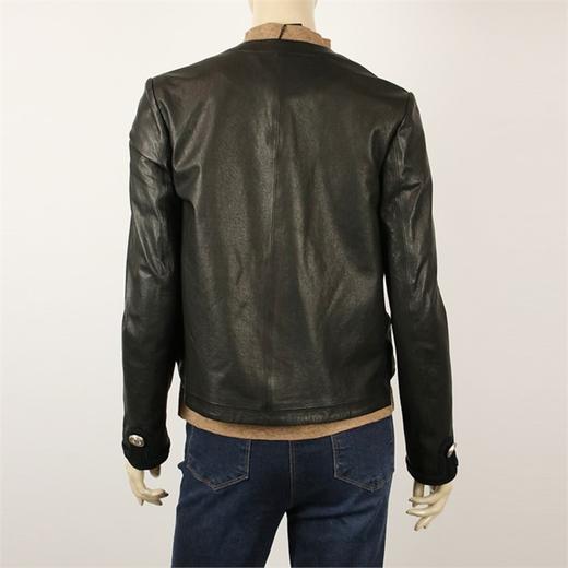 Ecolie   无领纽扣装饰羊皮短外套JPY带授权招加盟代理 商品图3
